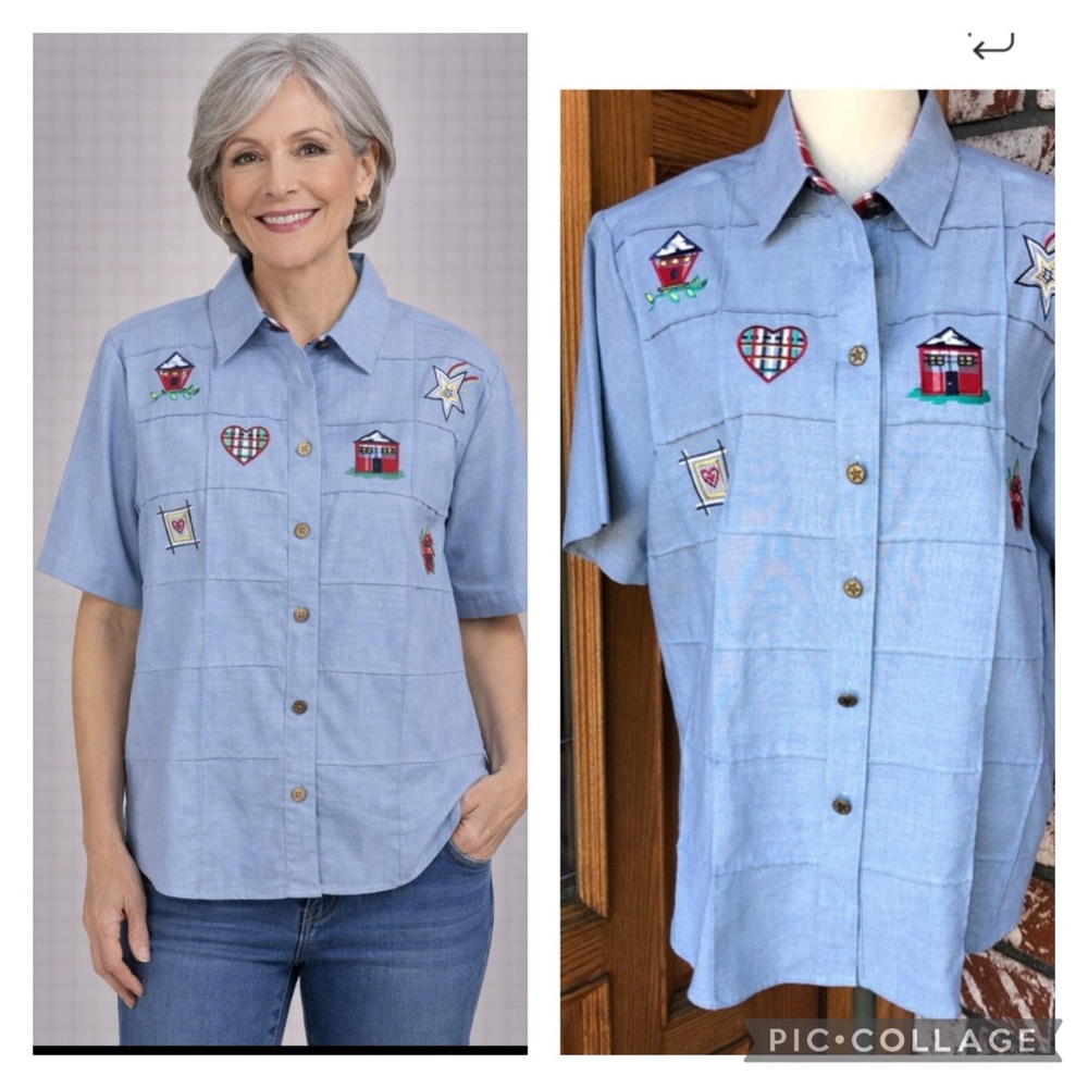 Button down short sleeve shirt